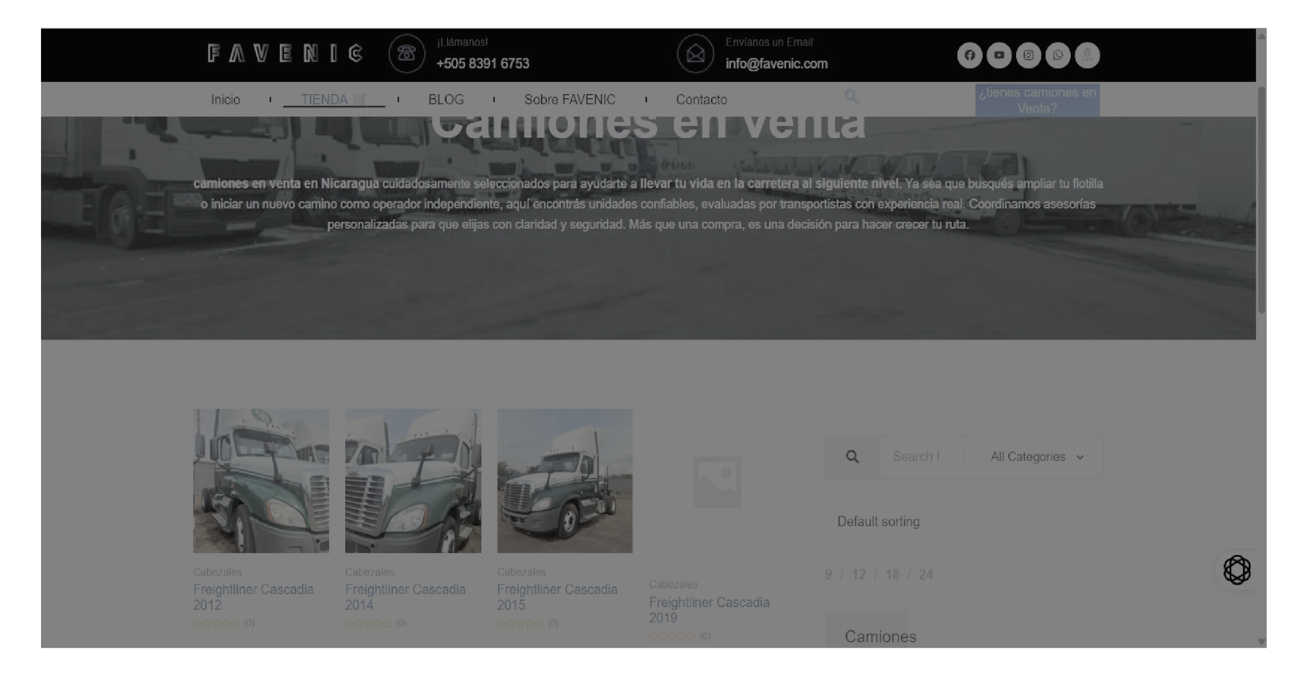 Catalogo web Nicaragua